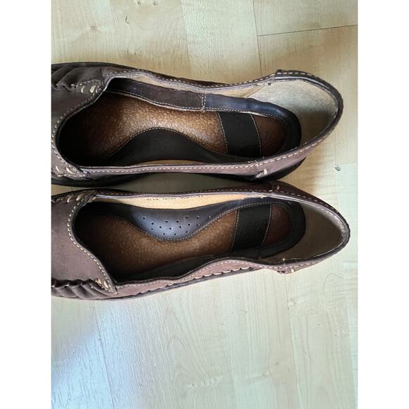 Born Women’s Brown Comfort Flats Leather Loafers handmade Shoes 
in Mexico sz 8 - Picture 3 of 11
